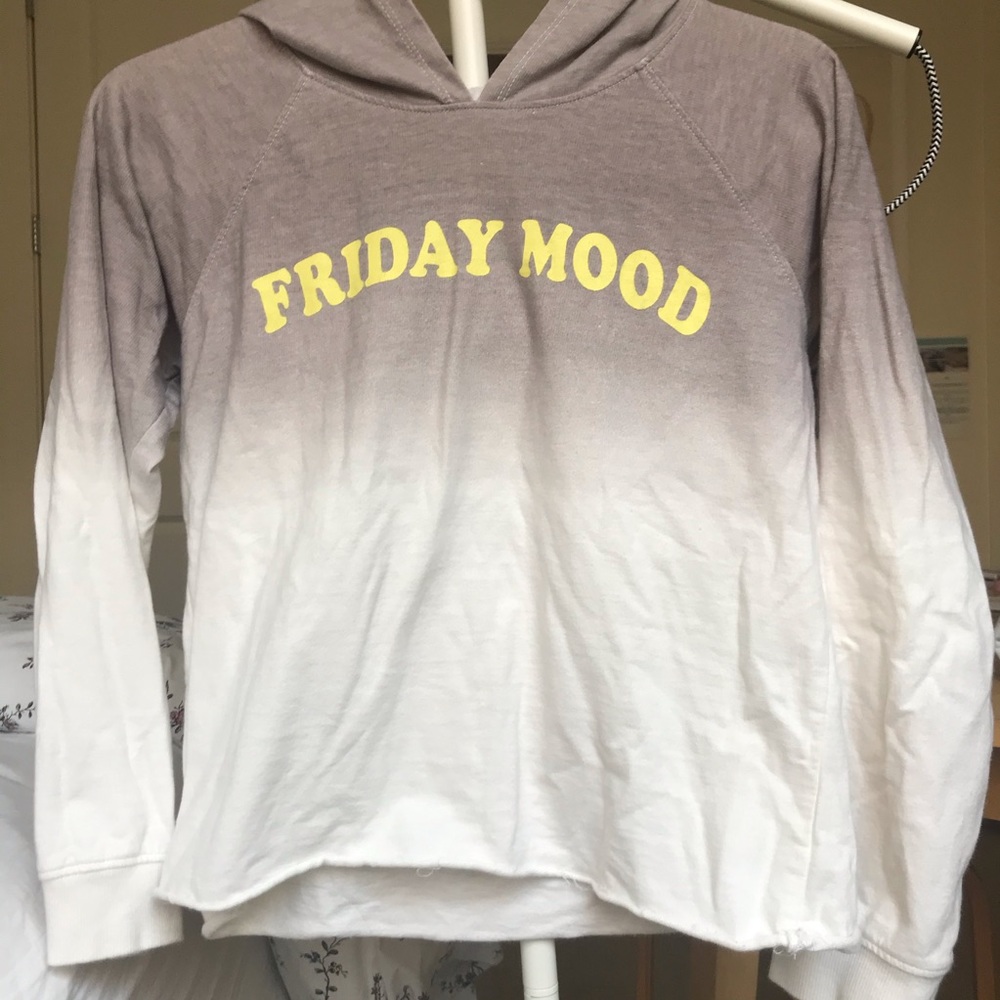 Girls Dyed Hoodie with Text